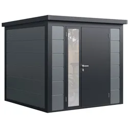 Wolff Finnhaus Metall Gartenhaus Ulrik 230 x 230 cm (Ulrik 2323) felsgrau