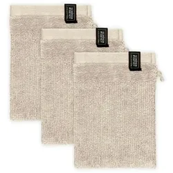 SCHÖNER WOHNEN Kollektion Waschhandschuh 3er-Set   ¦ beige ¦ Maße (cm): B: 16 H: 1