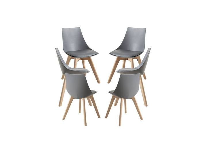 6er Set Blok Stühle - Gris dunkel