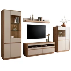 WOHNWAND Kaschmir, Artisan Eiche 4-teilig 342 cm, Schrankwand mit Soft-Close