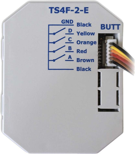 Lingg & Janke Interface de bouton-poussoir TS4F-2-E 4 touches individuelles (79880 / 79880SEC)