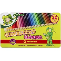 JOLLY 36er-Pack Buntstifte »SUPERSTICKS CLASSIC KINDERFEST« grau