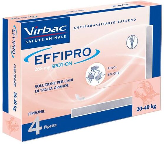 Effipro Spot-On Antiparassitario Cani Taglia Grande 20-40 Kg 268 mg 4 Pipette