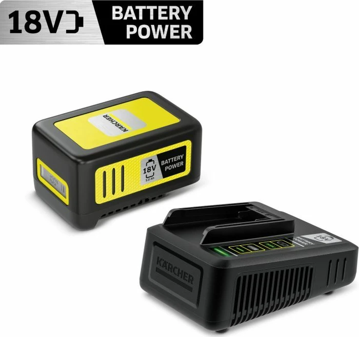 Kärcher Power 18/50 Zylinder-Vakuum Batterie- & Ladegerät-Set