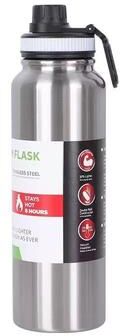 Inspired Deals Stainless Steel Insulated Water Bottle Large Capacity Leakproof Outdoor Sports Kettle silver