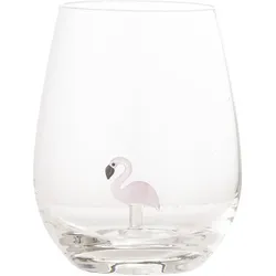 Bloomingville Misa Trinkglas, Ø 9 x H12 cm, Flamingo