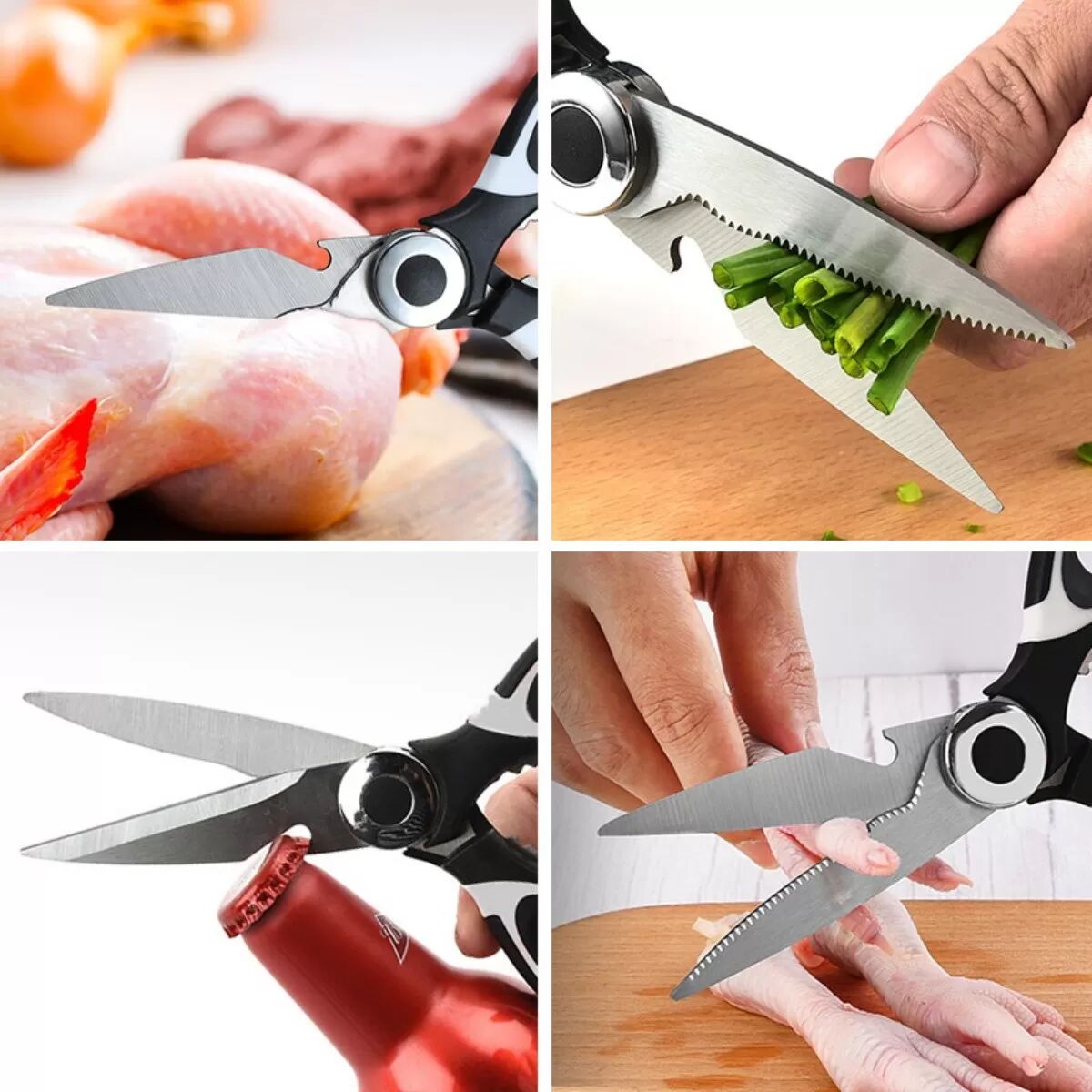 INF Ensemble de 2 ciseaux de cuisine multifonctionnels pour fruits de mer
