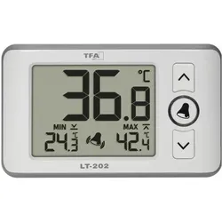 TFA 30.1052.02 LT 202 Digitales Profi-Thermometer, Thermometer + Hygrometer, Silber