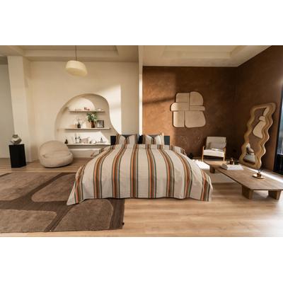 Bettwäsche KAYORI "Agui", braun, B/L: 135cm x 200cm, 1 Stk., 1 Stk., Lyocell, B/L: 80cm x 80cm, 2 Stk., Lyocell, Obermaterial: 100% Baumwolle, Bettwäsche, Bettwäsche, 100% Tencel