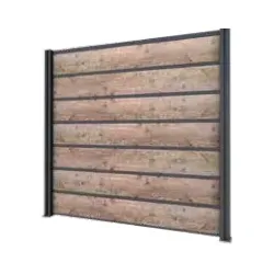 Gutta Sichtschutzzaun Erweiterung 194 x 186 cm Schichtstoffplatten Holzoptik Weiß