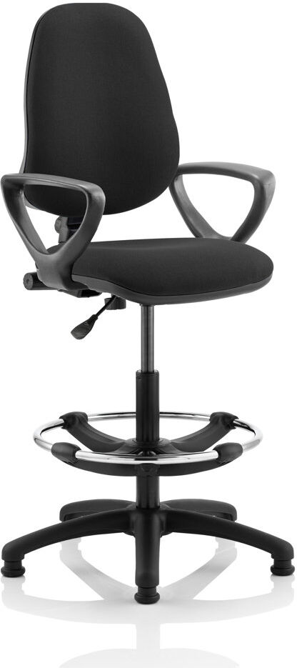 Home & Haus Drafting Chair Black 60cm W X 60cm D