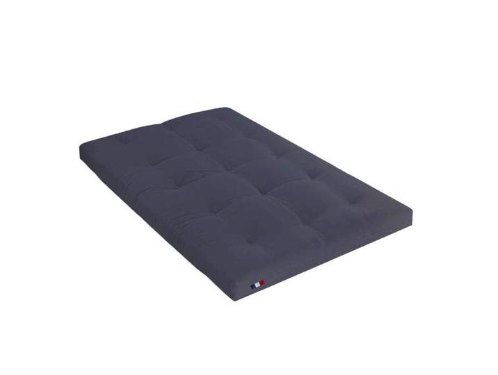 Matelas futon anthracite en coton 140x190 - Anthracite - Garantie 5 ans - Terre de Nuit