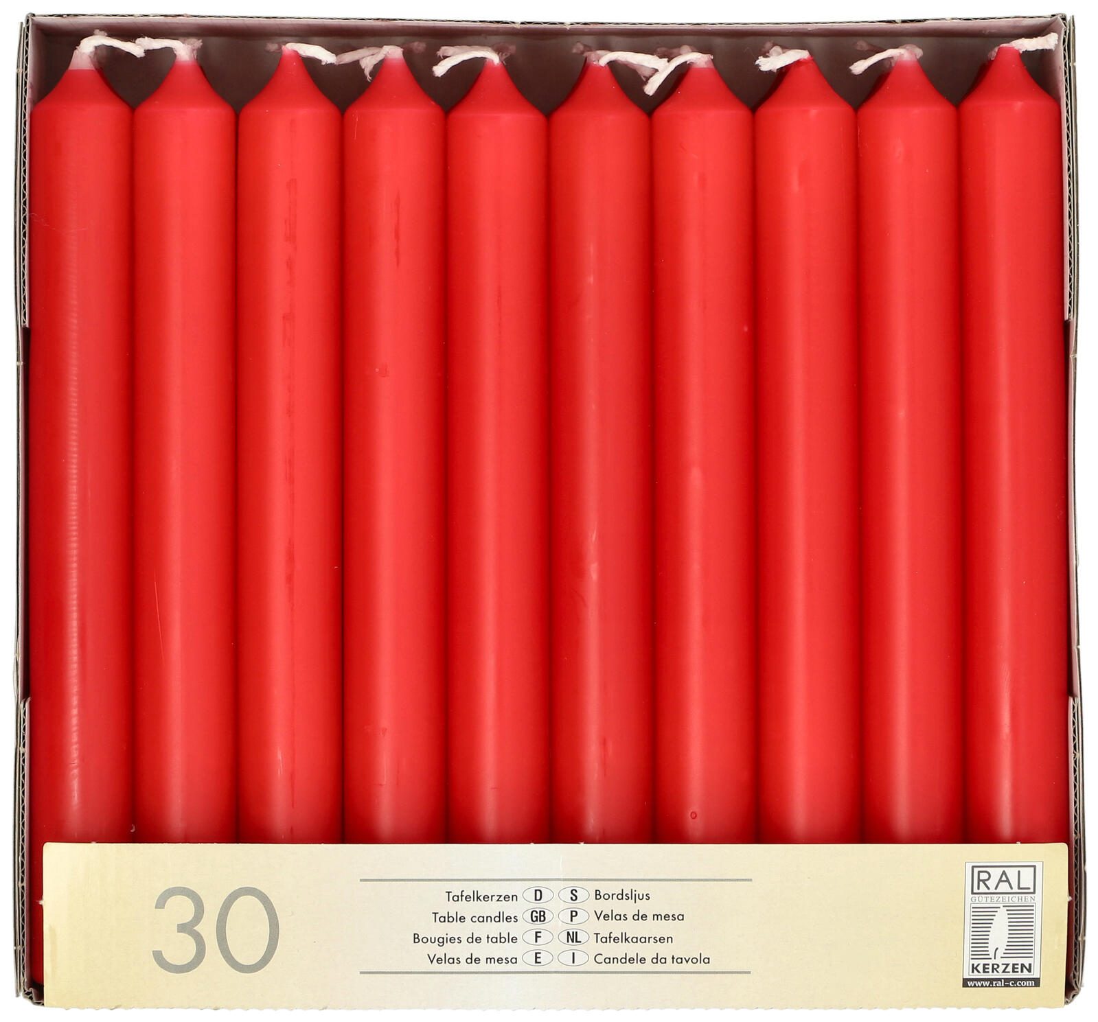 Starpak Tafelkerzen 19,6 cm rot 13700