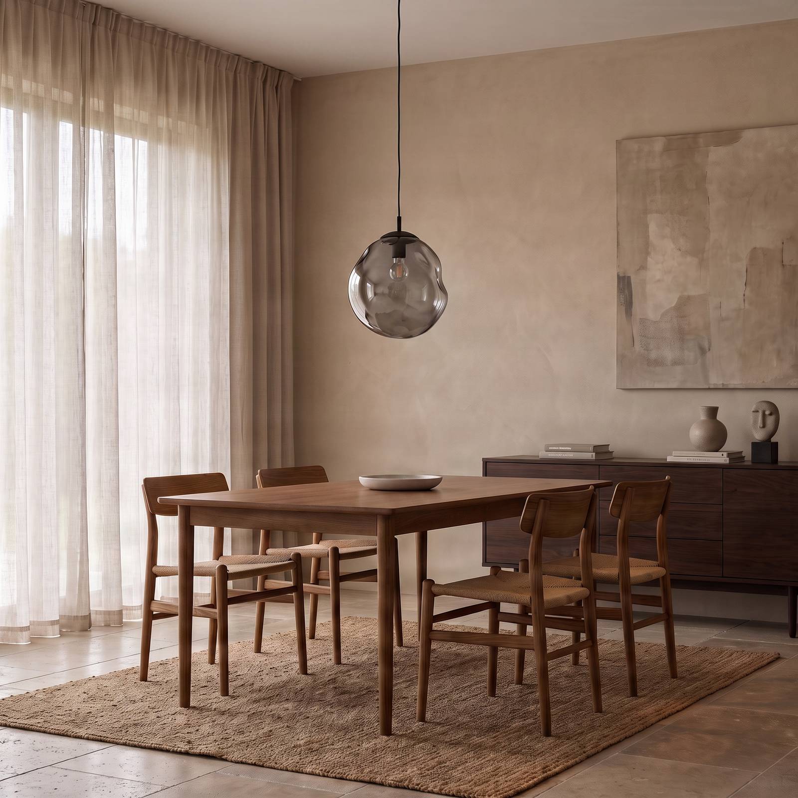 Glas Hängelampe Sol TK Lighting, dimmbar, klar / transparent, für Wohn- / Esszimmer, Glas, Modern, Pendelleuchte