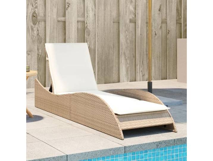 Remise Chaise longue - JMS - Bain de soleil avec coussin beige 60 x 205 x 73 cm - Résine tressée MAIOSN2025 2705690