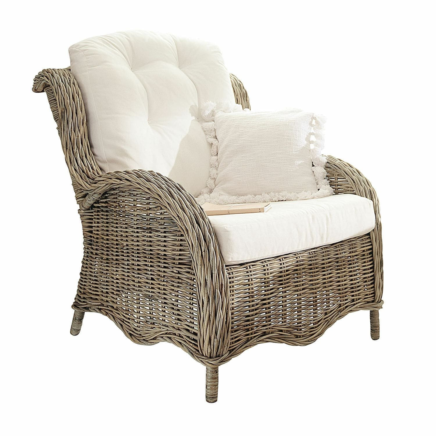 Loberon Fauteuil Hailee bruin/crème