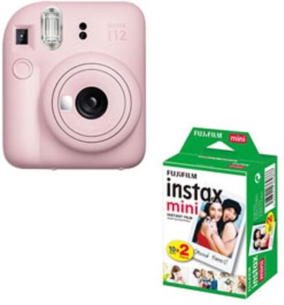 Fujifilm instax mini 12 Rosa Pack cámara + Papel foto