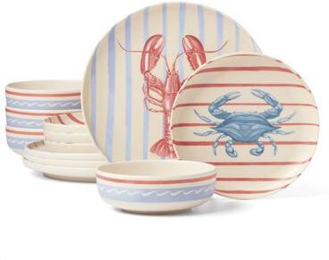 Oneida 24 Seven Melamine Wharfside 12-Piece Dinnerware Set