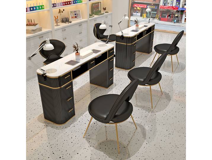 Tiroirs Table à ongles Design professionnel Tables De manucure De luxe équipement affichage Mesa De manucure Salon ameublement
