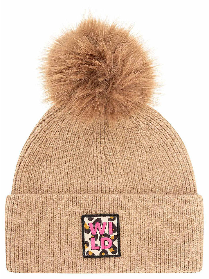 Zwillingsherz Mütze "Wild Leo" in Beige - onesize