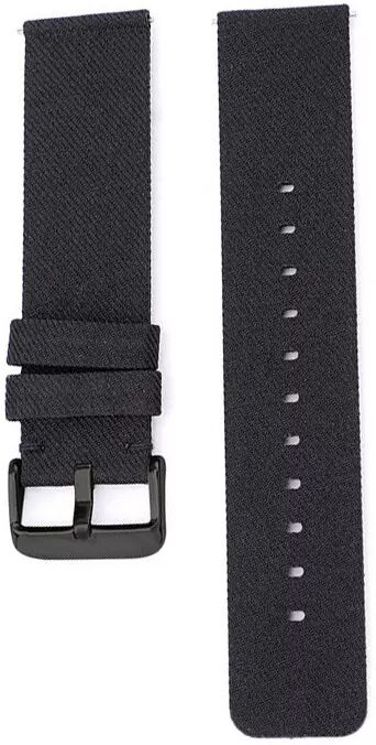 INF Schwarzes Canvas-Uhrenarmband mit schwarzer Schnalle 18 mm