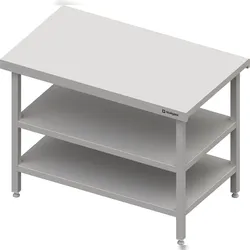 Stalgast Neutralausgabe mit Grund- und Zwischenboden 1300x750x880 mm, Edelstahlarbeitsplatte