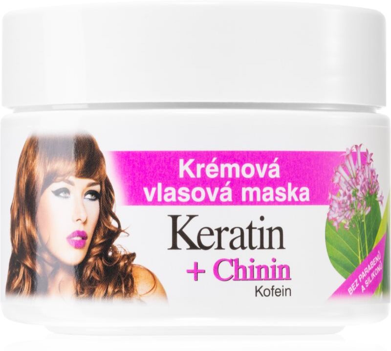Bione Cosmetics Keratin + Chinin masque crème pour cheveux 260 ml