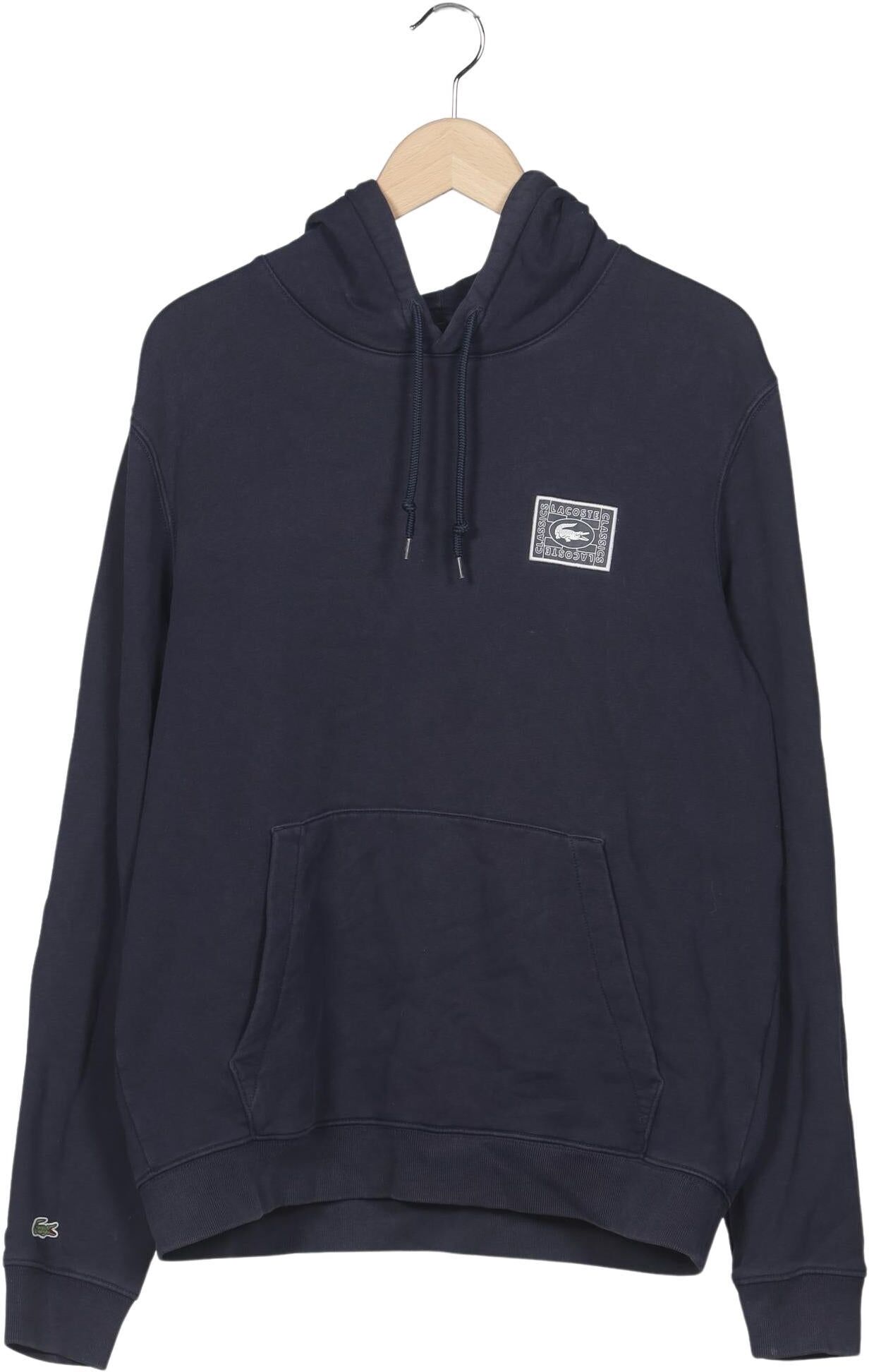 Lacoste Herren Kapuzenpullover, Marineblau, Gr. L, Baumwolle - Second Hand