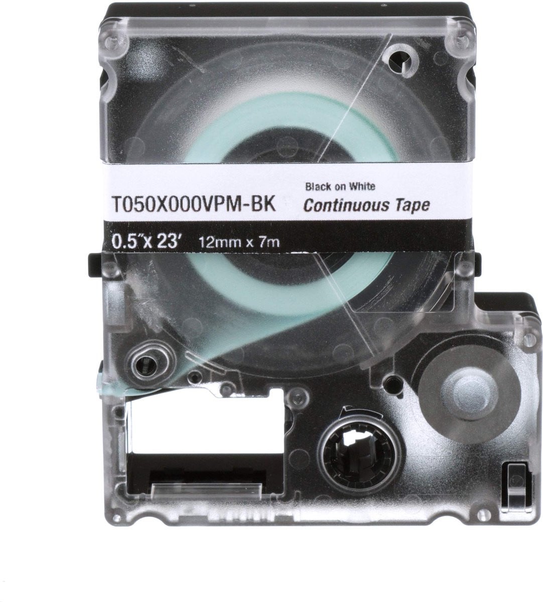Panduit T038X000VPM-BK Etikettenrol, Zwart, Transparant, Vinyl, 9 mm