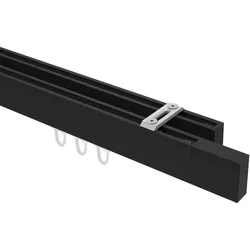 GARDINENSTANGE INNENLAUF Smartline Lox 100 cm, 2-läufig, 14x35 mm Schwarz