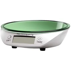 Avizar Küchenwaage 5 kg mit integrierter Schüssel, Küchenwaage, Weiss