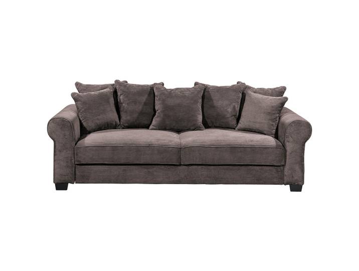Hom`in Schlafsofa, Braun, Kunststoff, 2-Sitzer, Füllung: Polyester, 247x95x125 cm, Stoffauswahl, Liegefunktion, Rücken echt, Wohnzimmer, Sofas & Couches, Schlafsofas, Schlafsofas mit Bettkasten