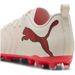 Puma, Unisex, Fussballschuhe, Future 9 Play mg Jr (34), Rot, Weiss, Beige, Schwarz
