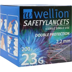 Wellion Safetylancets 23G Sicherheitseinmallanz 200 ST