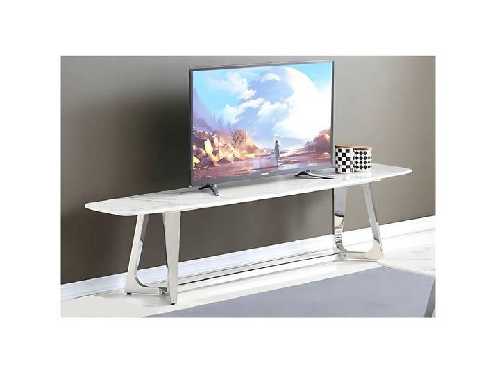 alesvelt TV-Bank Bari modern rechteckig Tischplatte aus Marmoroptik 180 cm