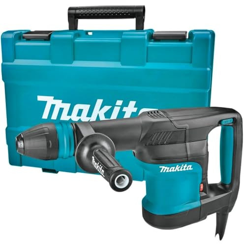 Makita HM0870C/2 SDS-Max beitelhamer met koffer en accessoires, blauw/zilver