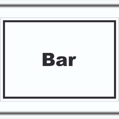 HB-Druck Bar Aufkleber mit Text Pub Kneipe waagerecht A0 (841x1189mm)