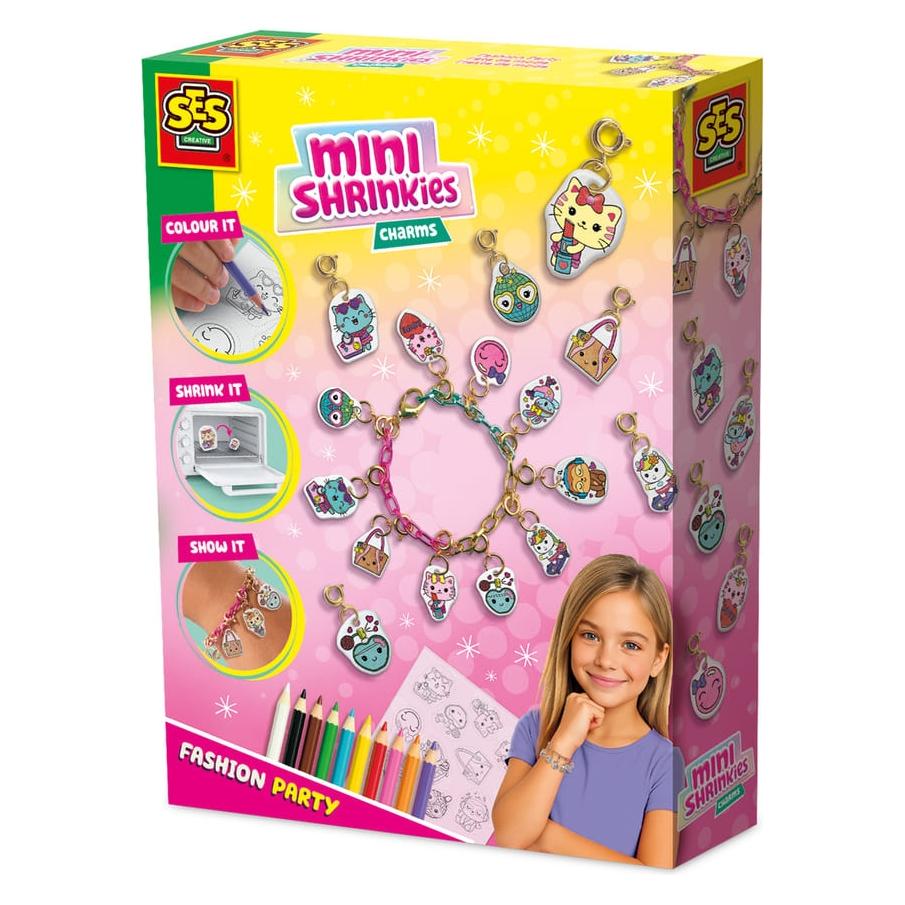 Ses Creative - Mini Shrinkies - Charms Fashion Party - Schrumpffolie - Armbänder selber machen - Fre (14175)