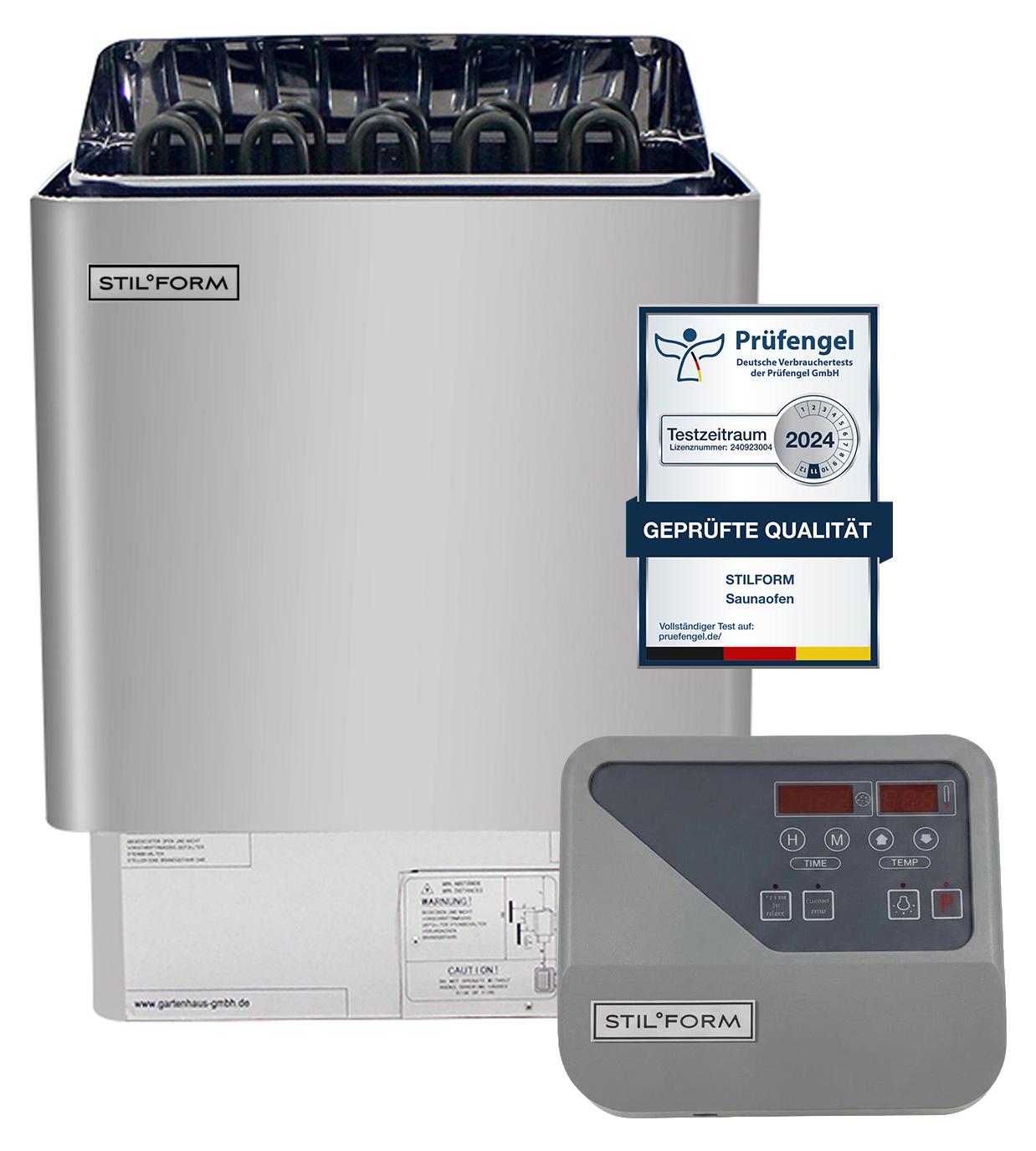 Saunaofen Thermolux 9KW Gunmetal - Touch/Digital Controller