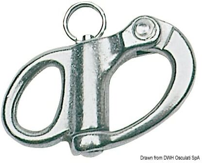 Osculati Moschettone in acciaio inox per spinnaker, drizze ed usi generici Moschettone inox spi mm 32