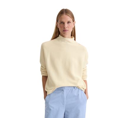 Strickpullover MARC O'POLO "aus softer Bio-Baumwolle", Damen, Gr. L, raw cream, Obermaterial: 100% Baumwolle, unifarben, Pullover Strickpullover