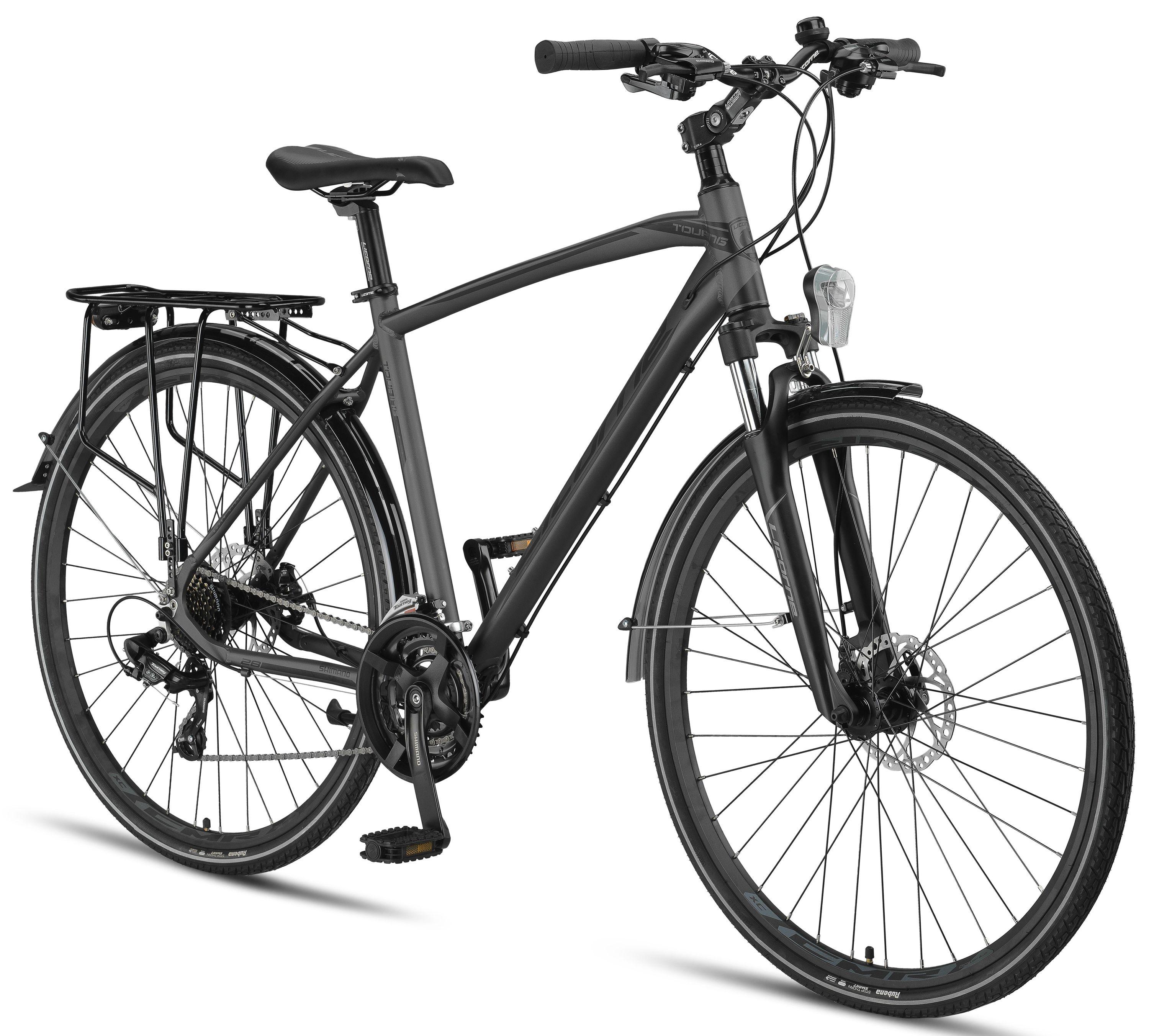 Licorne Bike Premium Touring Trekking Bike in 28 Zoll - Fahrrad für Jungen, Mädchen, Damen und Herren - 21 Gang-Schaltung - Mountainbike - Crossbike