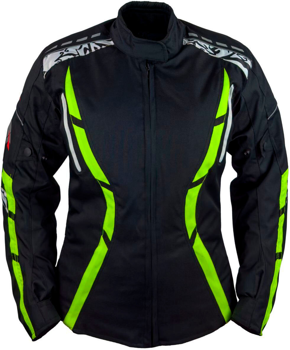 Motorradjacke ROLEFF "Zelina RO" Gr. XS, schwarz, Jacken, Damen, XS, Obermaterial: 100% Polyester. Innenfutter: 100% Polyester, Motorradjacke, wasserdicht und winddicht, mit Weitenverstellung