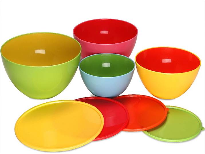 Monzana Vershoudbakjes - Set van 4 Maten 900ml tot 4000ml - BPA vrij