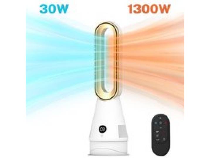 Ventilateur Tour Sans Pales avec Chauffage Et Refroidissement Électrique Avec télécommande 8 vitesses de ventilation.