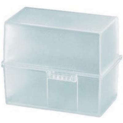 HAN Karteibox A6 quer für 300 Karten transluzent klar Packung mit 3 Stück