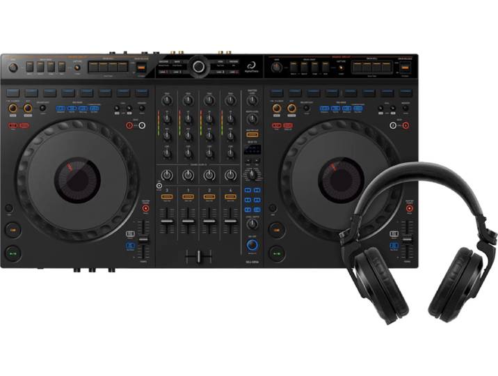 AlphaTheta DDJ-GRV6 + Pioneer DJ HDJ-X7 Zwart