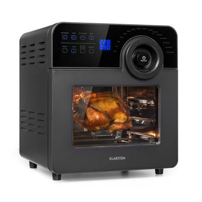 Klarstein AeroVital Cube Chef Heißluftfritteuse 1700 W 14 Liter 16 Programme Ober- und Unterhitze Schwarz