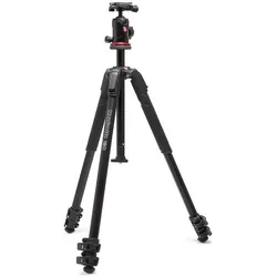 Manfrotto 190X AS alu w/BH (Metall), Stativ, Schwarz
