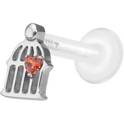 PTFE Labret mit Innengewinde + Titan-Aufsatz KÄFIG